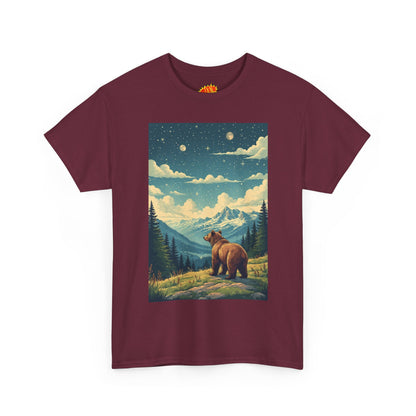 Mountain Bear Double Moon Scene T-Shirt