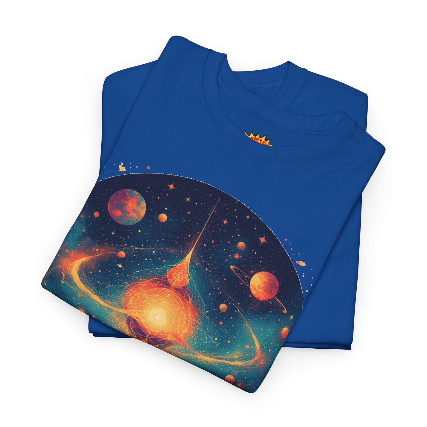 Round Galaxy w/Planets Graphic Tee Shirt *Multiple Colors*