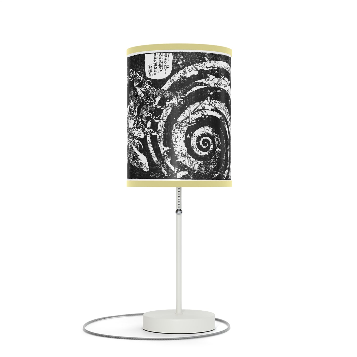 Destruction by Hokusai Japanese Woodcut Lamp