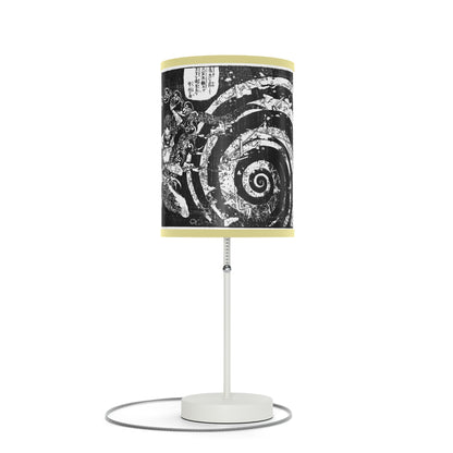 Destruction by Hokusai Japanese Woodcut Lamp