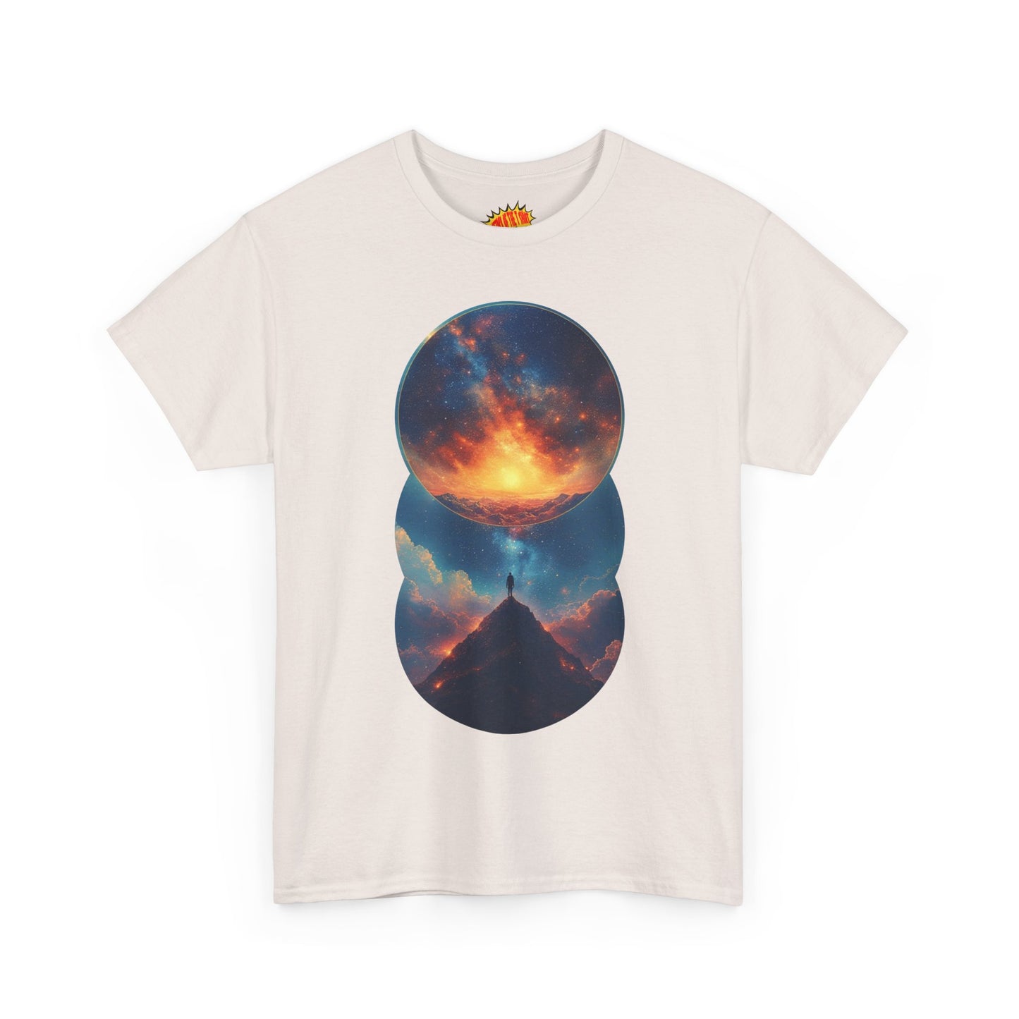 Round Cosmic Galaxy Graphic Art Tee Shirt *Multiple Colors*