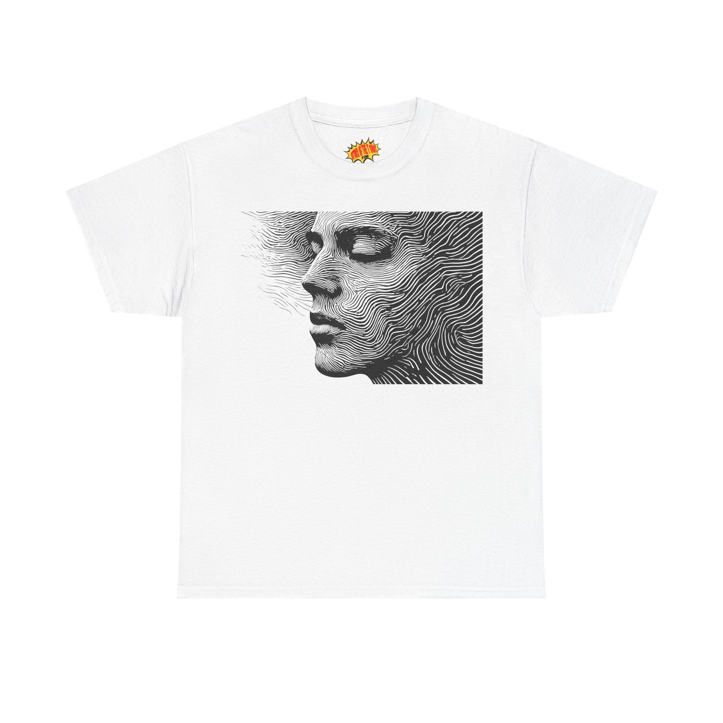 Face Line Drawing Portrait Graphic Art Tee Shirt *Multiple Colors*