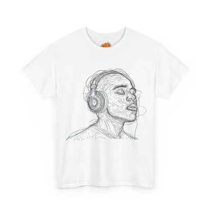 Line Drawing Portrait Graphic Music Art Tee Shirt
