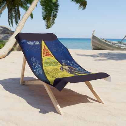 I Aim at the Stars Vintage Sci-fi Movie Poster Beach Towel | Retro Beach Towel