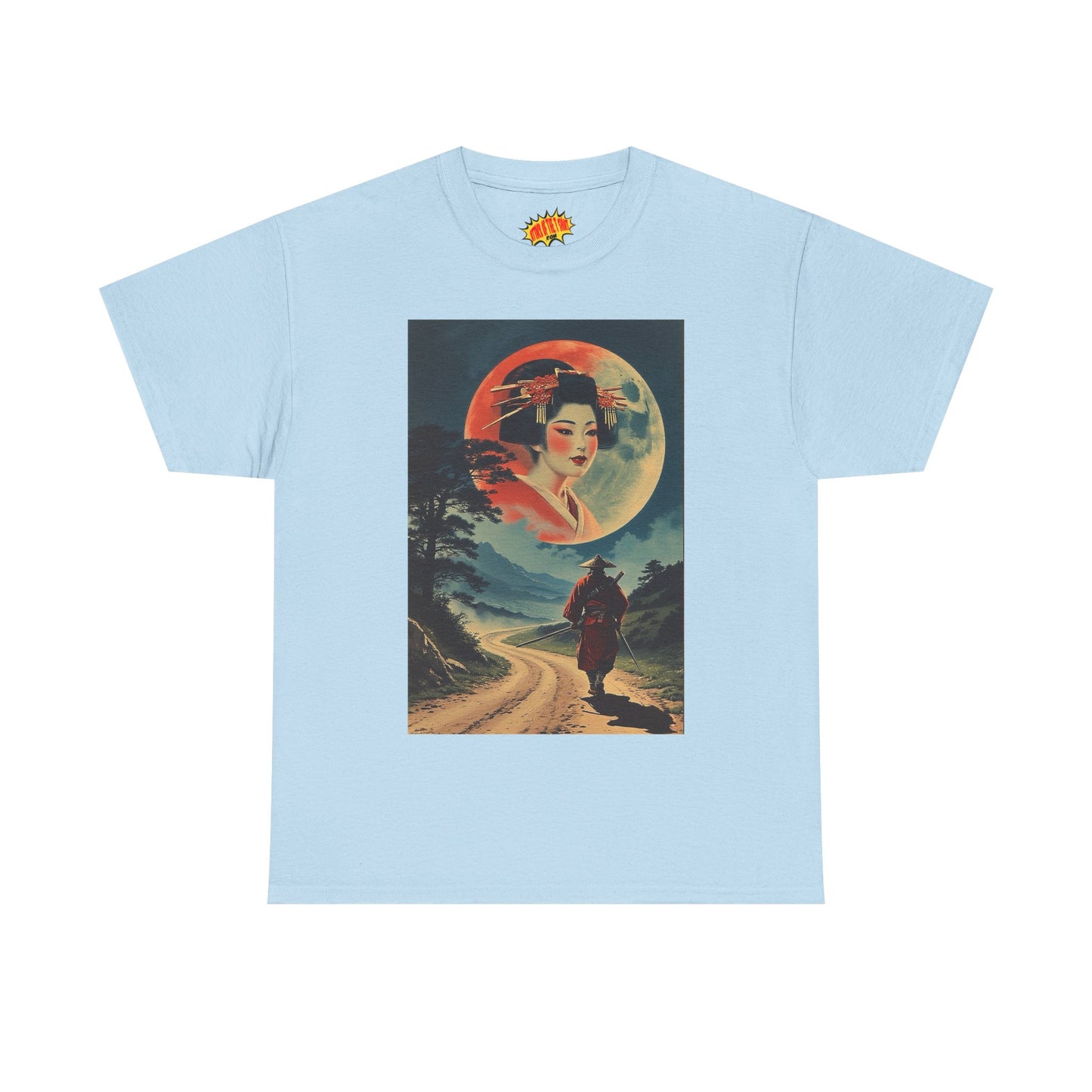Walking Samurai w/Full Moon Woman T-Shirt *Multiple Colors*