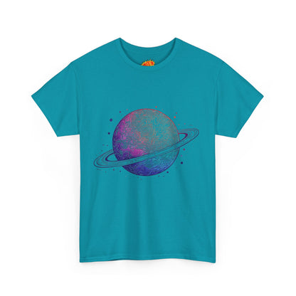 Space Art Ringed Planet Graphic Tee Shirt