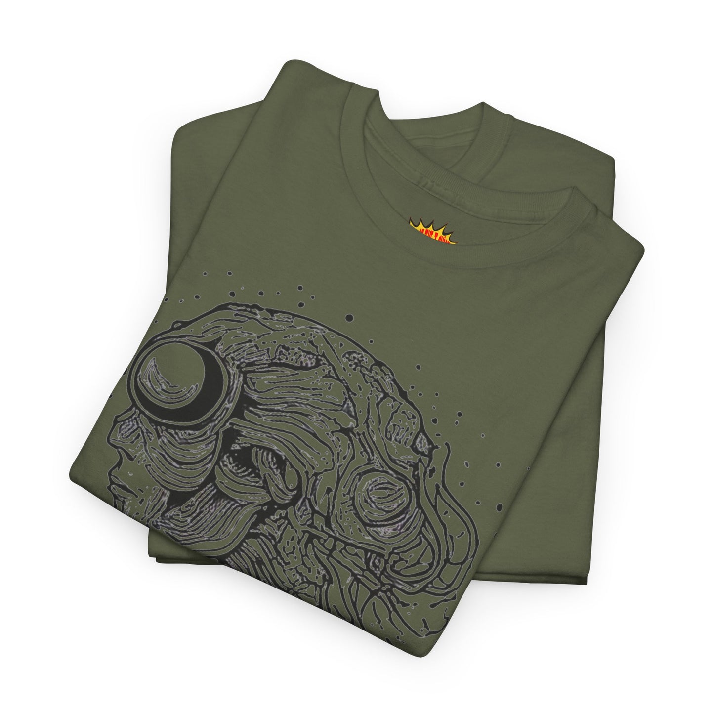 Humanoid Line Drawing Face Graphic Art Tee Shirt *Multiple Colors*