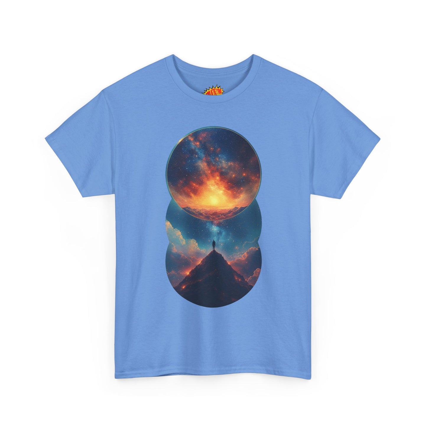 Round Cosmic Galaxy Graphic Art Tee Shirt *Multiple Colors*