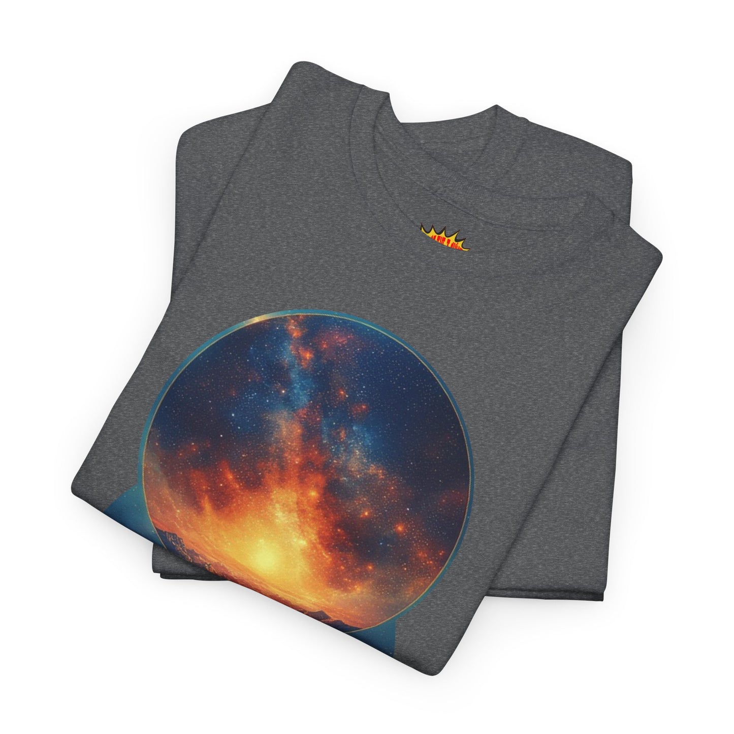 Round Cosmic Galaxy Graphic Art Tee Shirt *Multiple Colors*