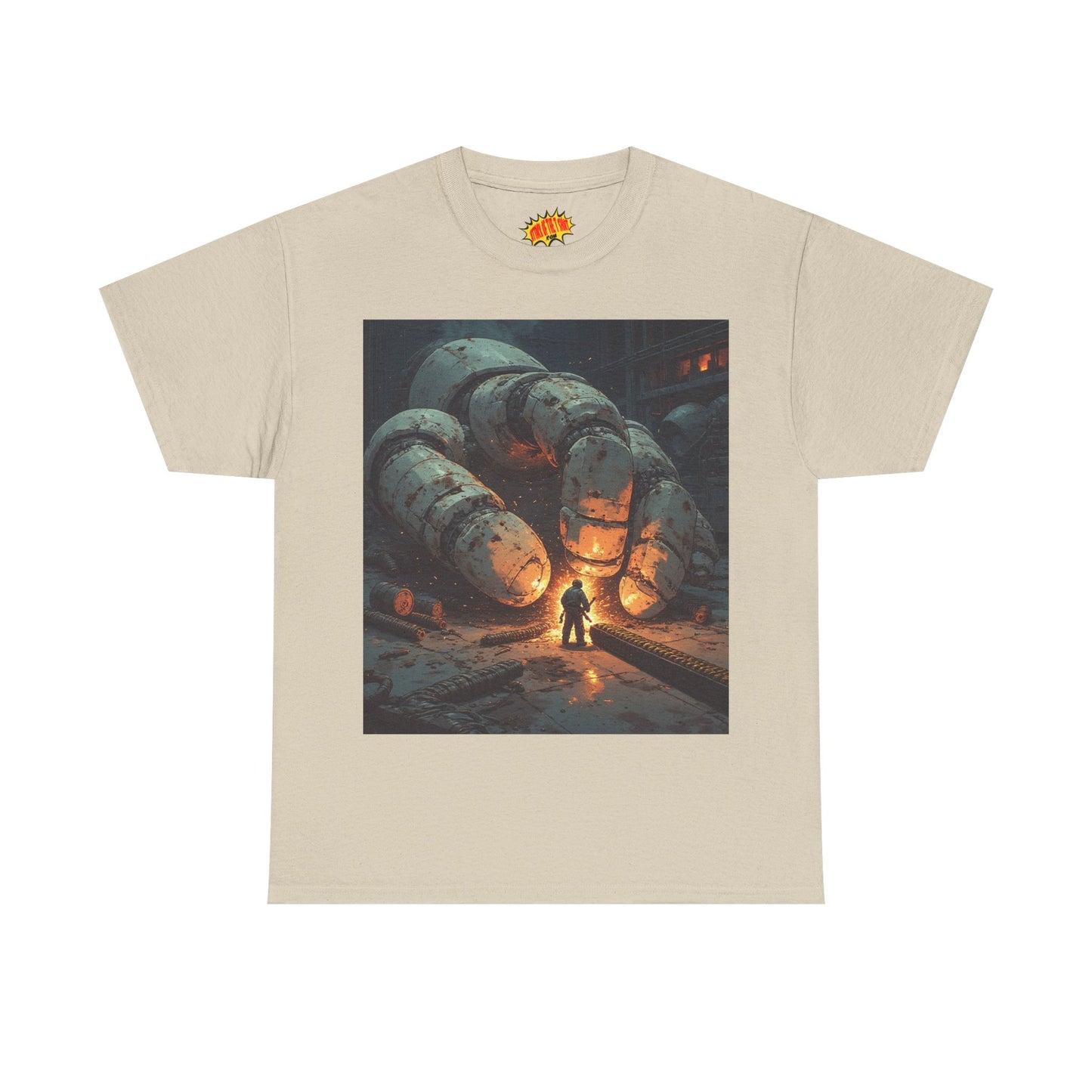 Anime Factory Welder w/Giant Robot Mech Hand T-Shirt *Multiple Colors*
