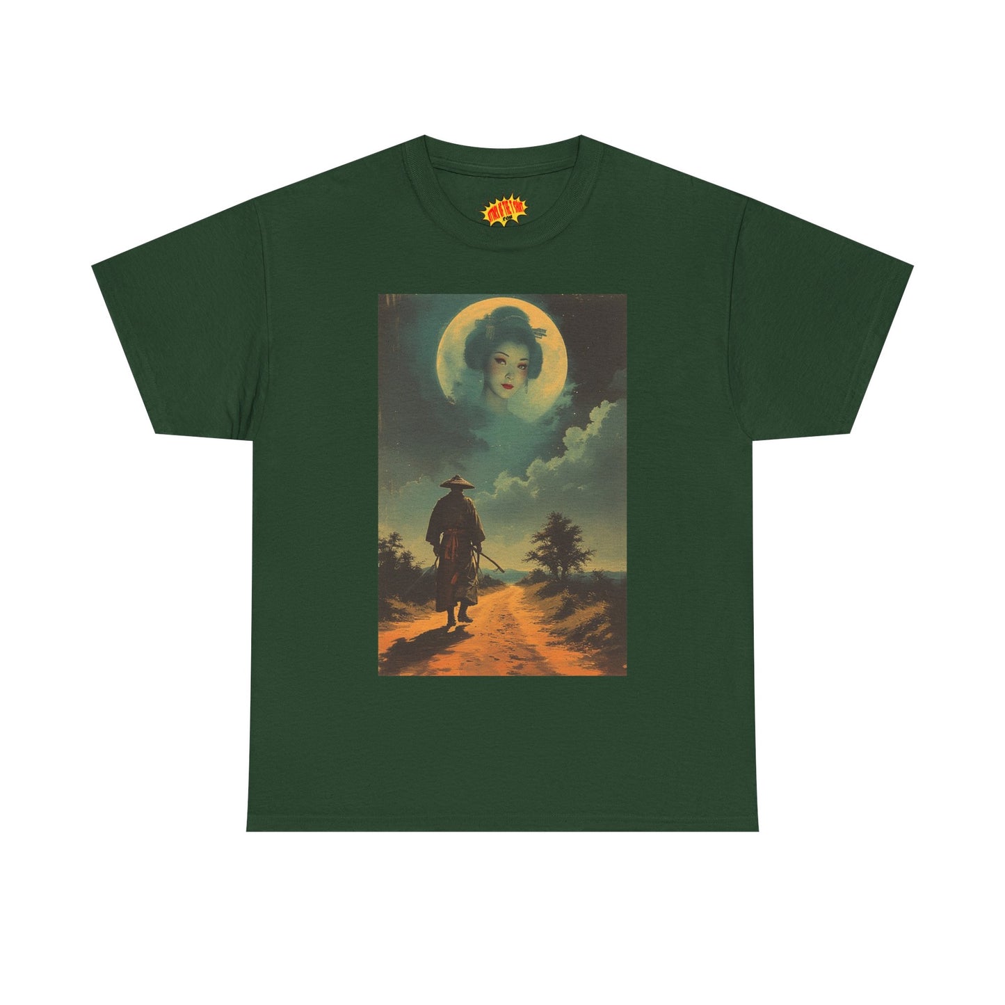 Walking Samurai w/Full Moon Woman T-Shirt *Multiple Colors*