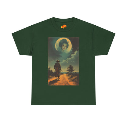 Walking Samurai w/Full Moon Woman T-Shirt