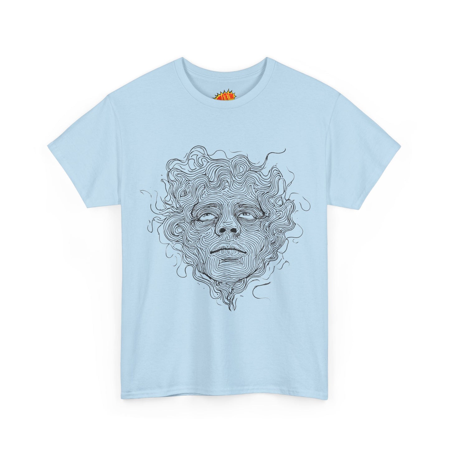 Human Face Line Drawing Graphic Art Tee Shirt *Multiple Colors*