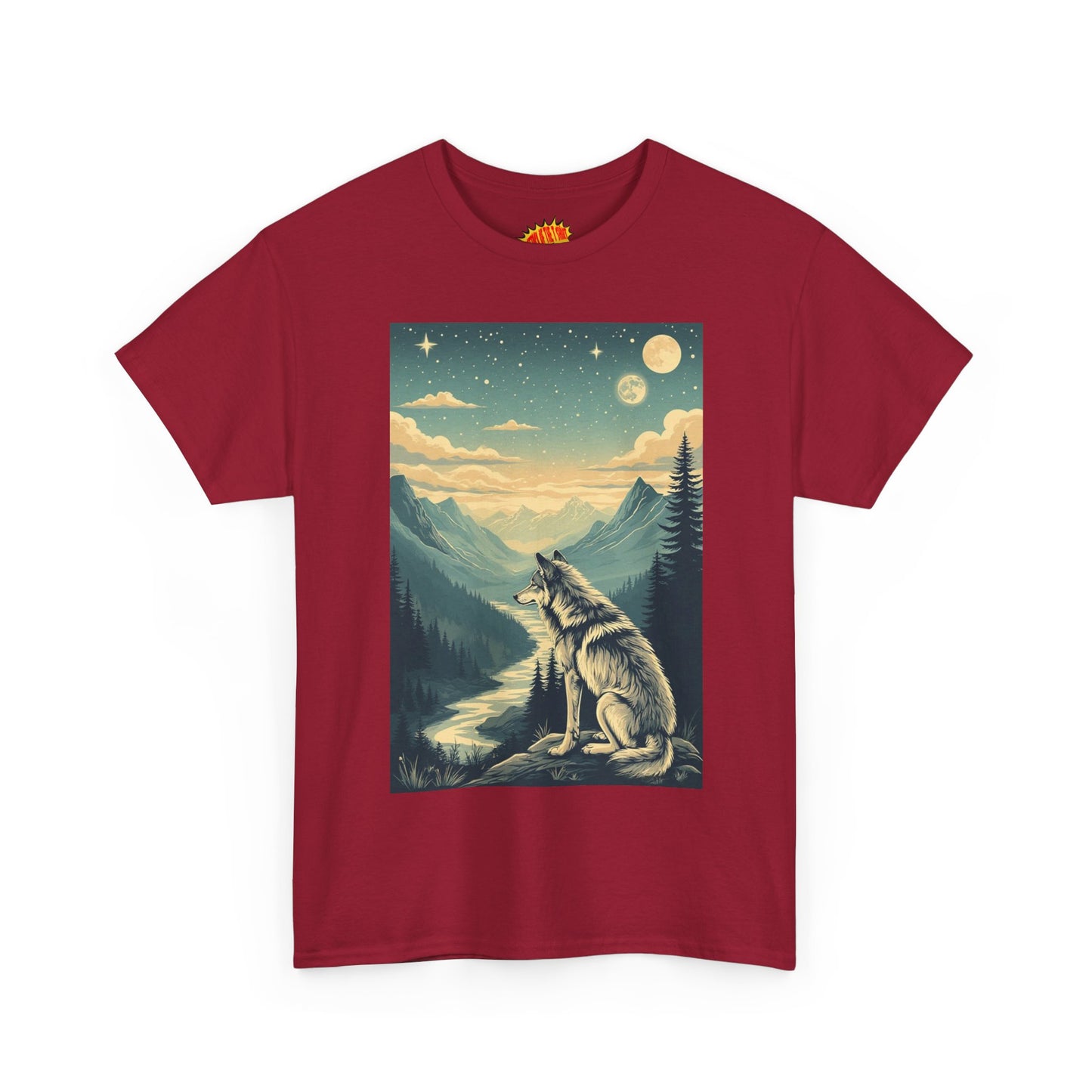 Mountain Wolf Scene T-Shirt *Multiple Colors*