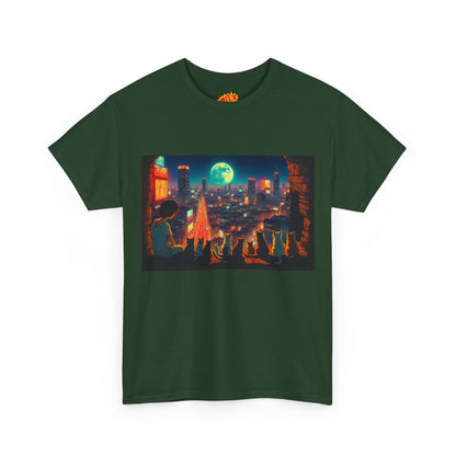 Anime Cityscape Scene w/Cats T-Shirt