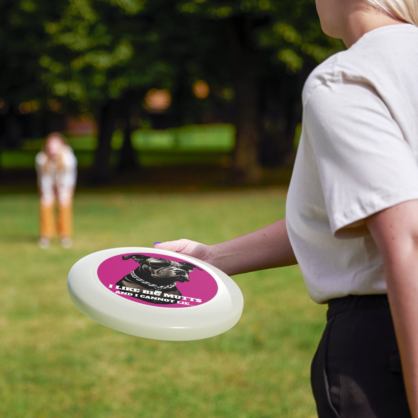 Dog with Sunglasses I Like Big Mutts Frisbee
