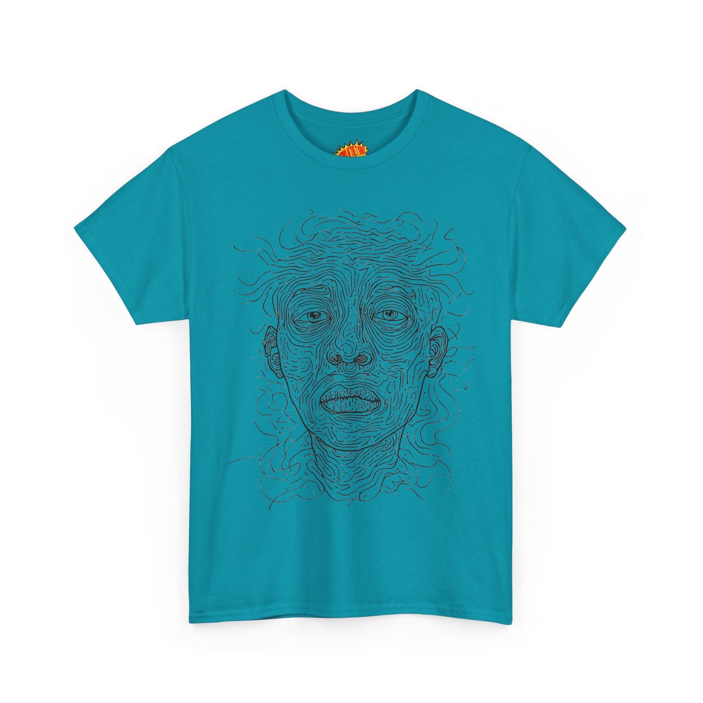 Graphic Line Art Portrait Tee Shirt *Multiple Colors*