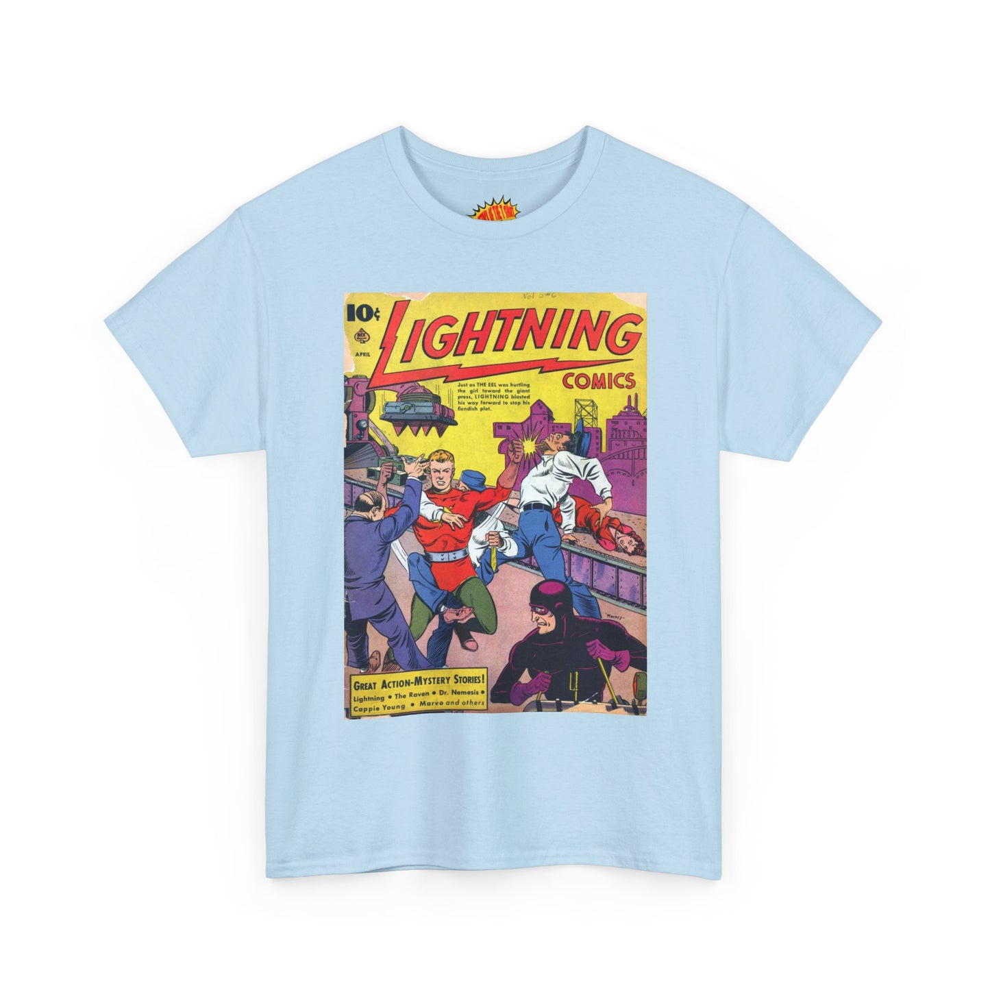 Lightning Comics April Comic Tee Shirt *Multiple Colors*