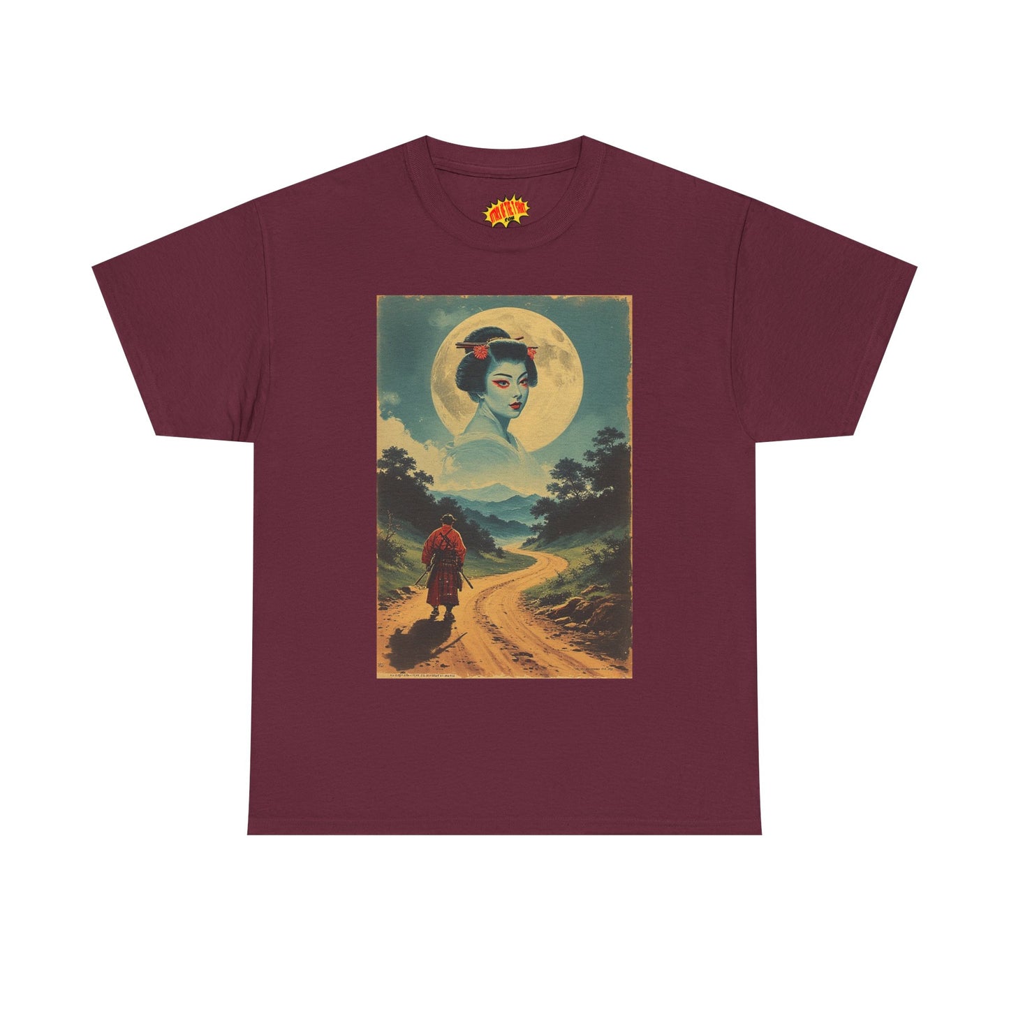 Walking Samurai w/Cloud Moon Woman T-Shirt *Multiple Colors*