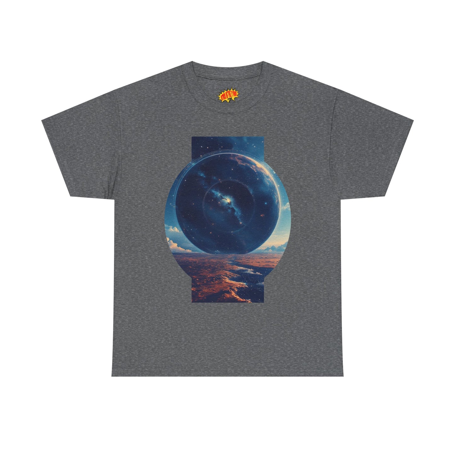 Round Galaxy Space Graphic Art Tee Shirt *Multiple Colors*