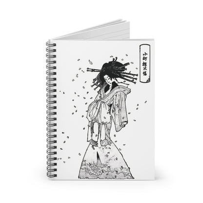 Spirit of the Komachi Cherry Tree - Tsukioka Yoshitoshi Spiral Notebook