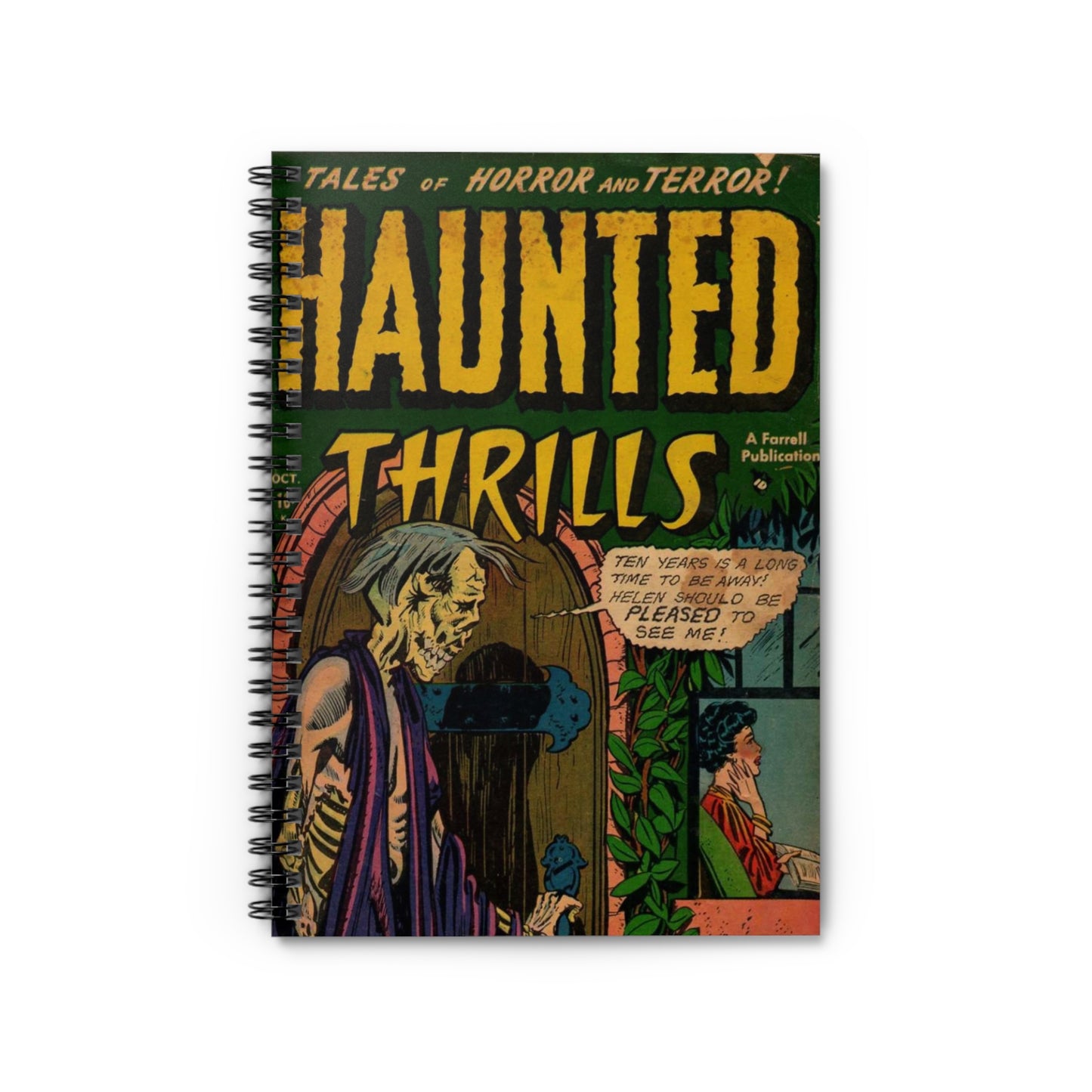 Haunted Thrills October Comic Cover Notebook