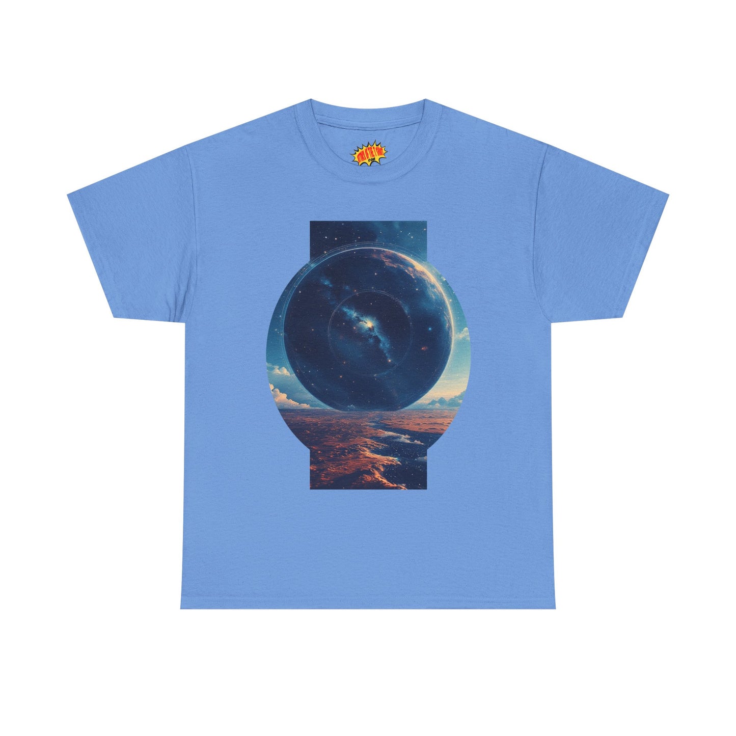 Round Galaxy Space Graphic Art Tee Shirt *Multiple Colors*