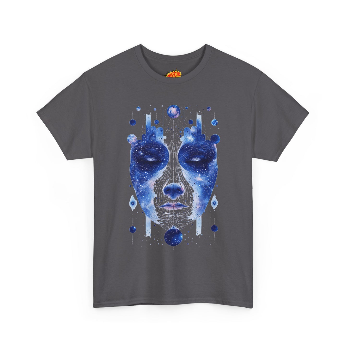 Cosmic Face Galaxy Graphic Space Art Tee Shirt *Multiple Colors*