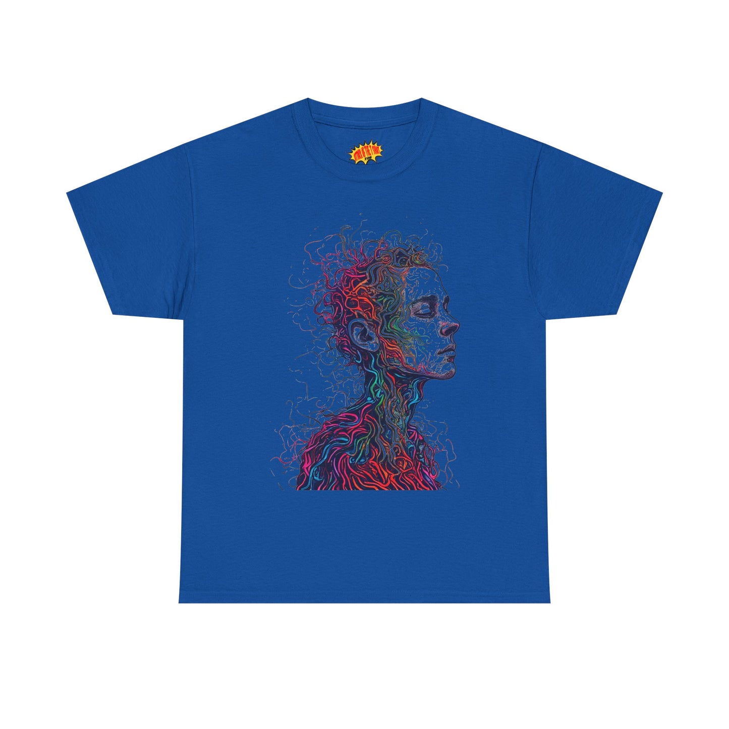 Multicolor Line Drawing Human Graphic Art Tee Shirt *Multiple Colors*