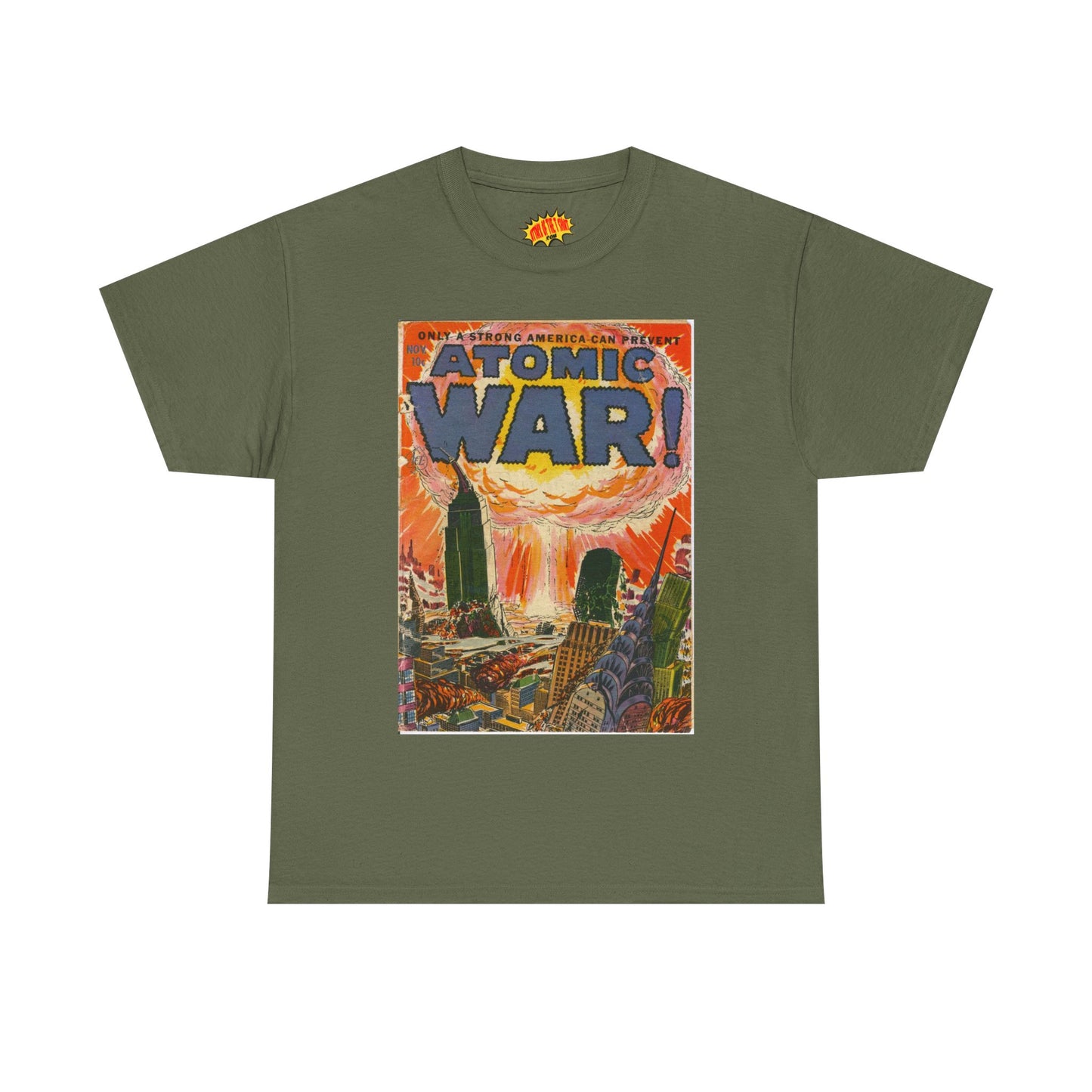 Atomic War Nov. Comic Tee Shirt *Multiple Colors*