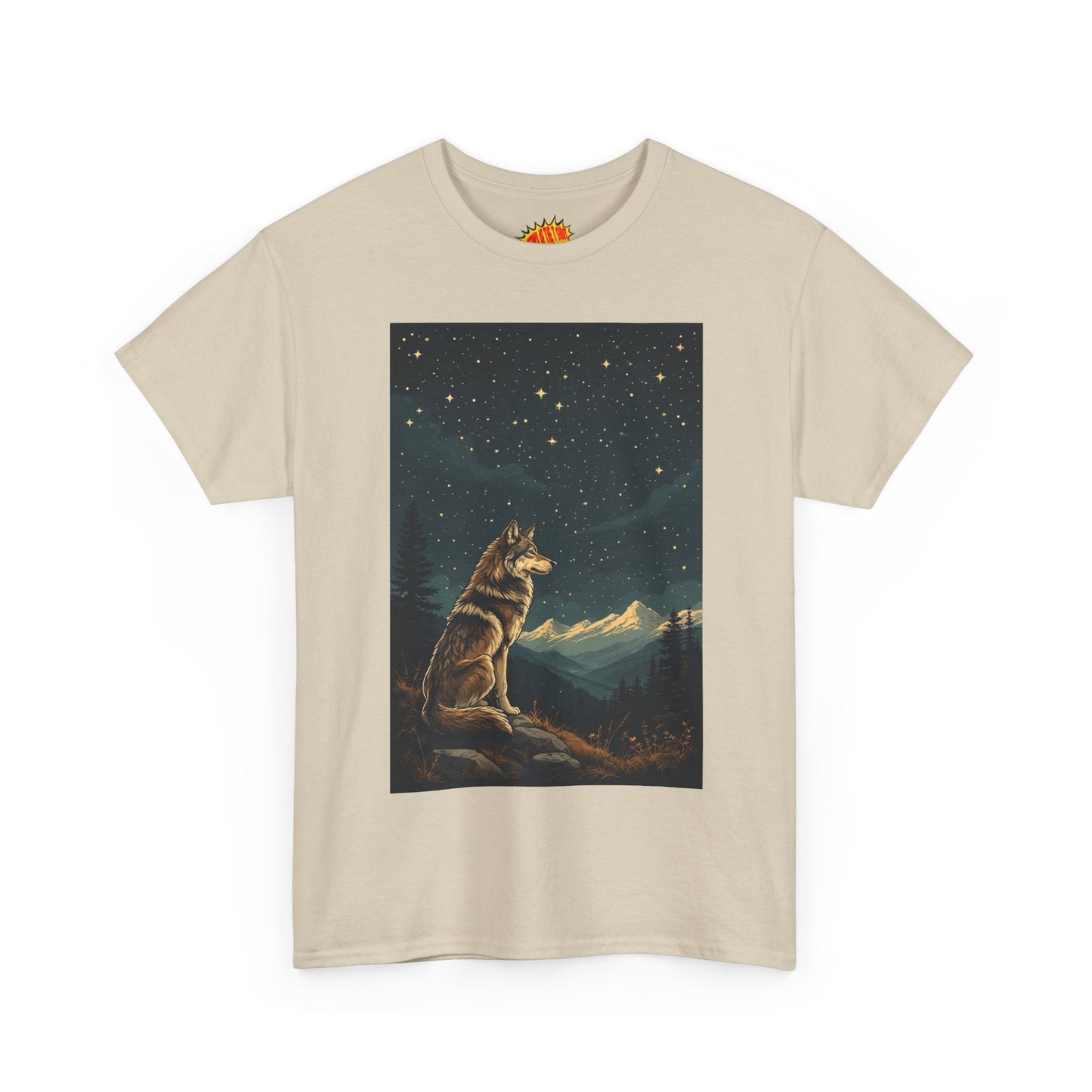 Mountain Wolf with Starry Night T-Shirt *Multiple Colors*