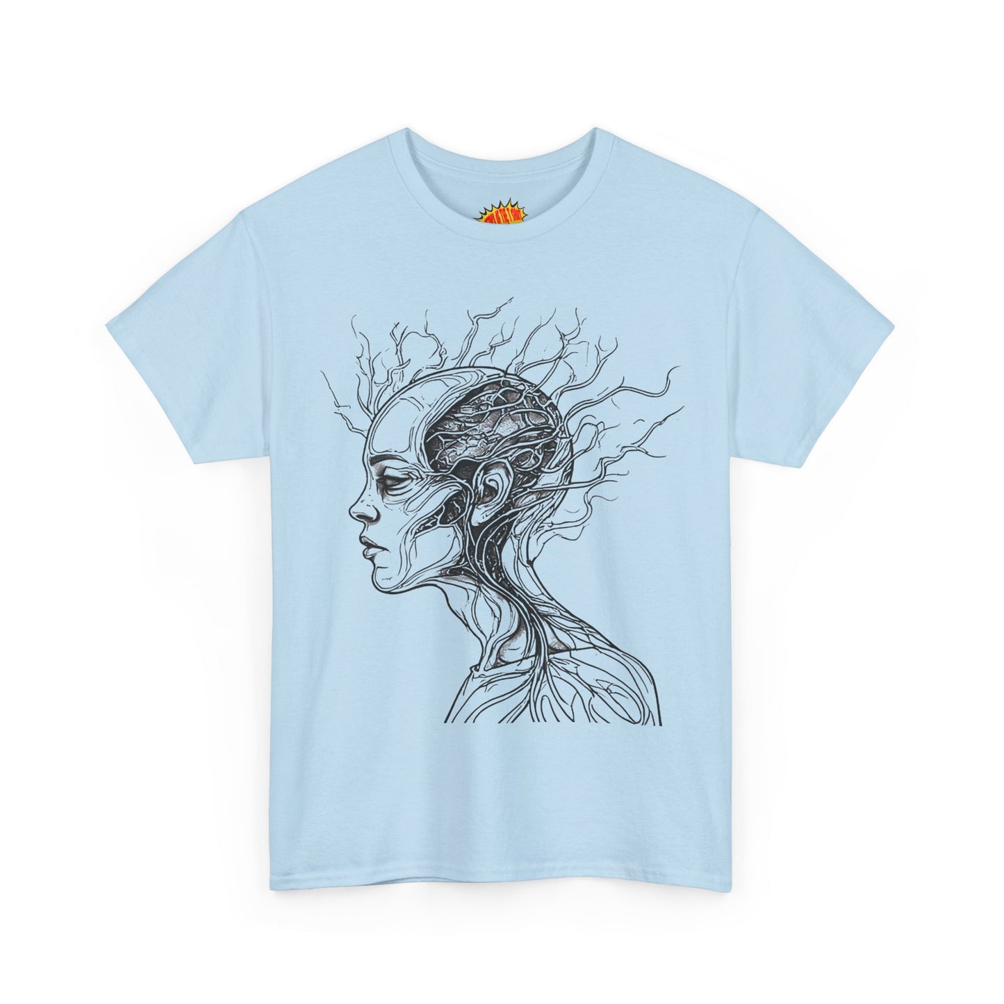 Anatomy Line Drawing Face Graphic Art Tee Shirt *Multiple Colors*