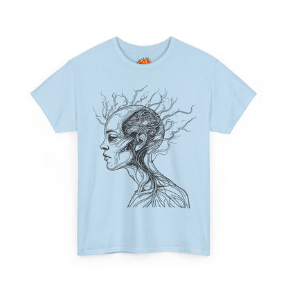 Anatomy Line Drawing Face Graphic Art Tee Shirt