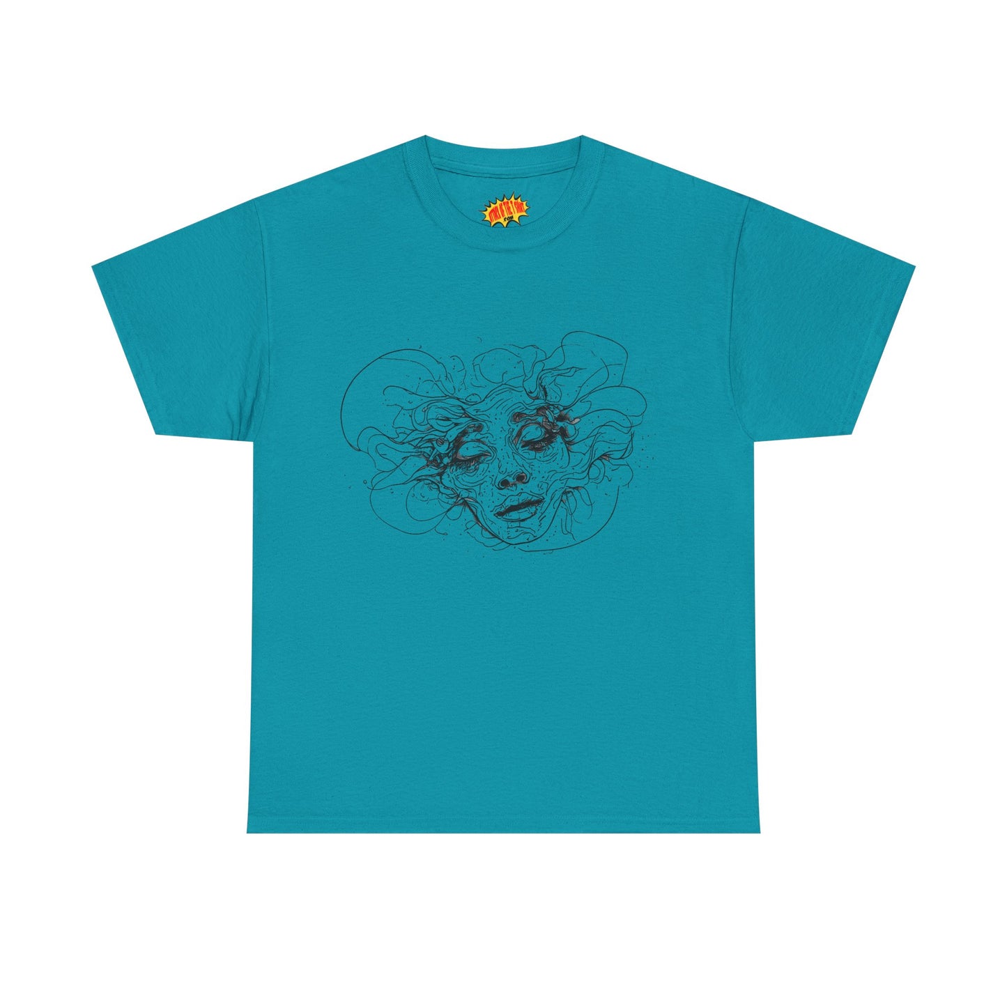 Abstract Face Line Drawing Graphic Art Tee Shirt *Multiple Colors*