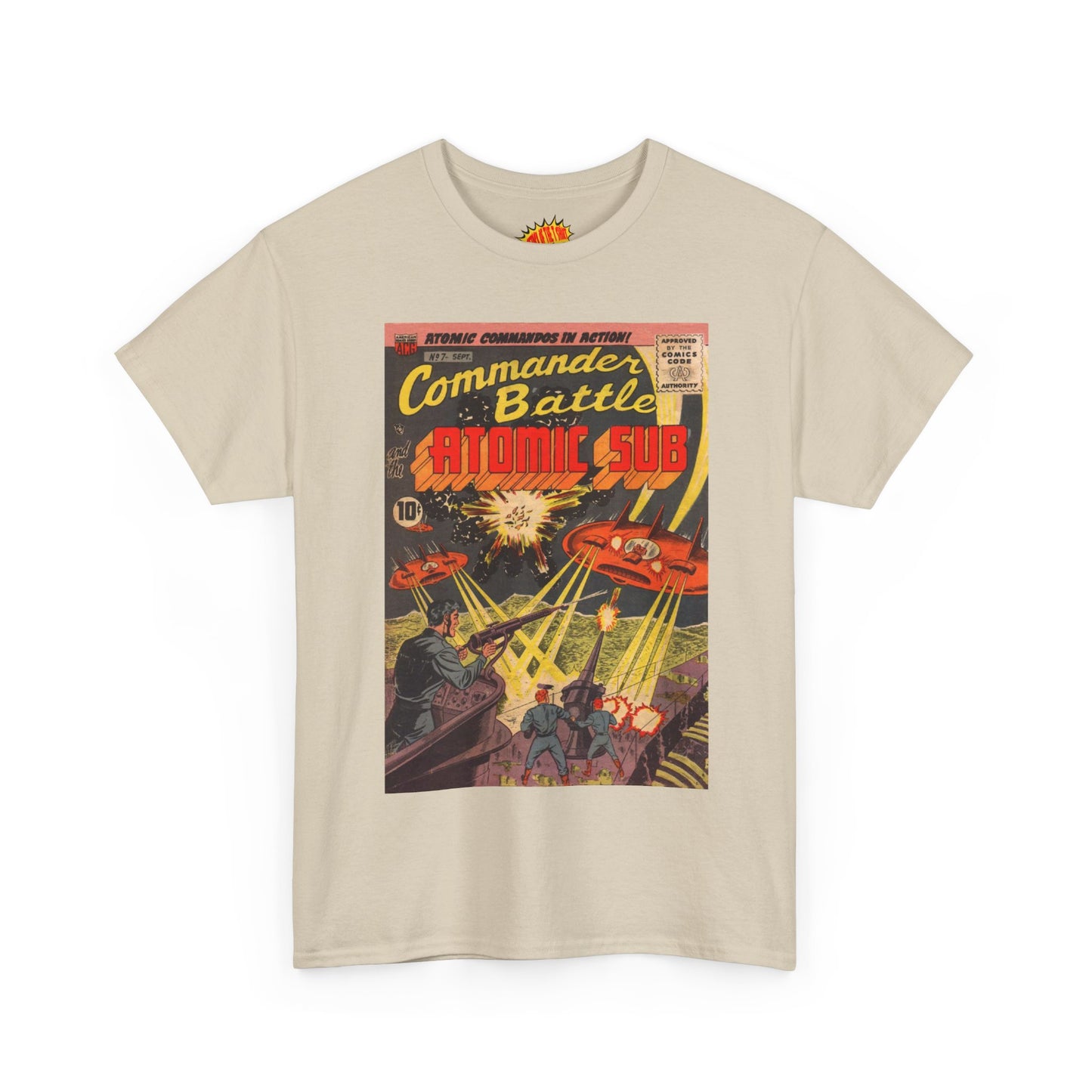 Commander Battle Atomic Sub No. 7 Comic Tee Shirt *Multiple Colors*