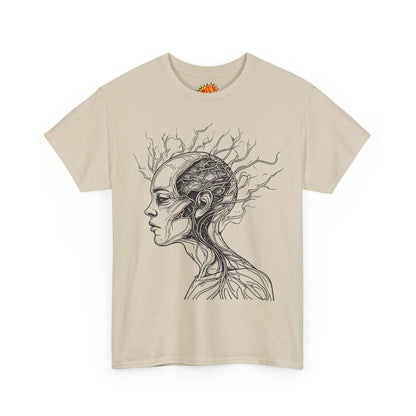 Anatomy Line Drawing Face Graphic Art Tee Shirt