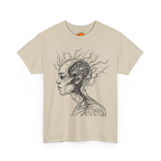 Anatomy Line Drawing Face Graphic Art Tee Shirt *Multiple Colors*