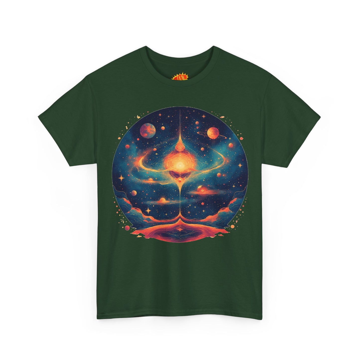 Round Galaxy w/Planets Graphic Tee Shirt *Multiple Colors*
