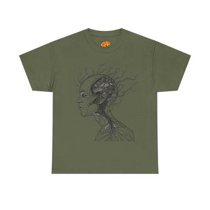 Anatomy Line Drawing Face Graphic Art Tee Shirt