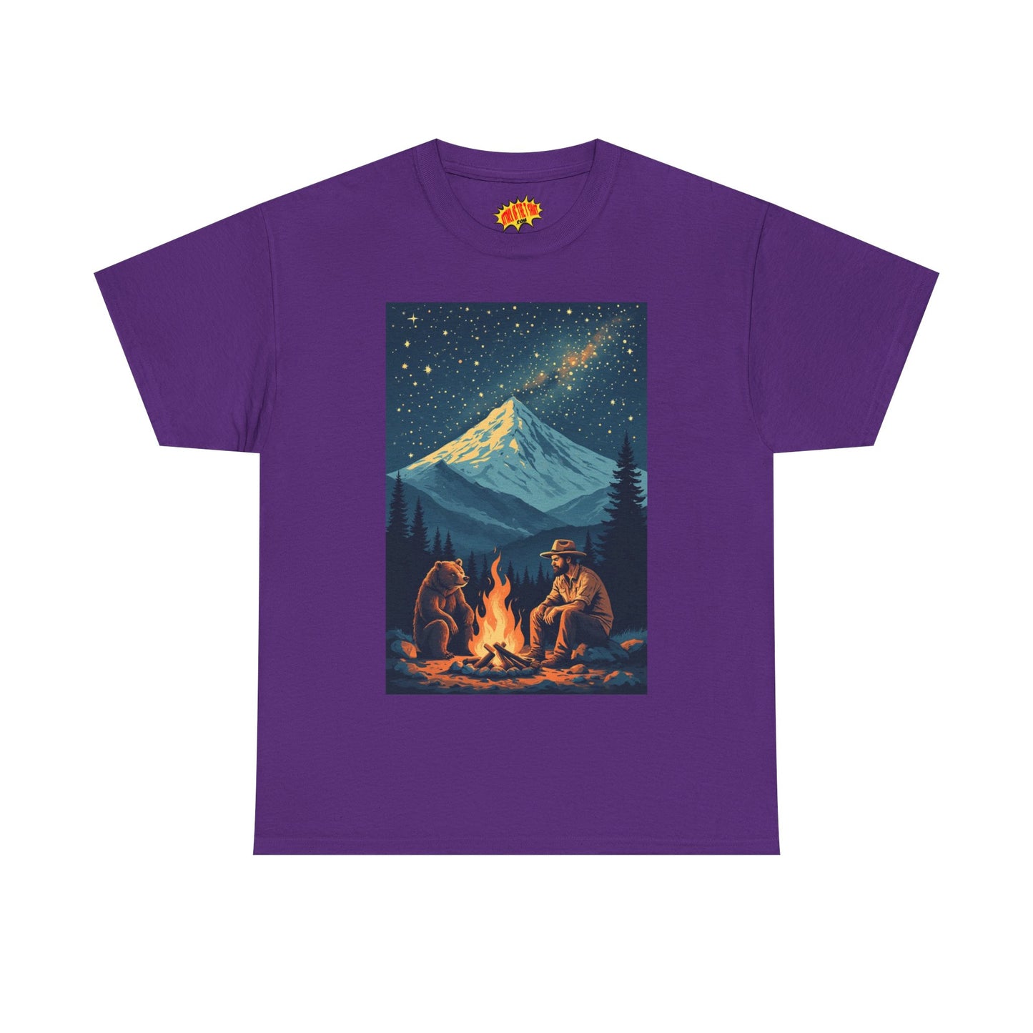 Mountain Man w/Bear Campfire T-Shirt *Multiple Colors*