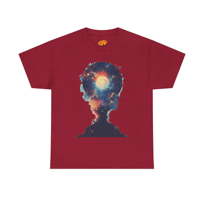 Abstract Galaxy Nebula Art w/Face Graphic Tee Shirt