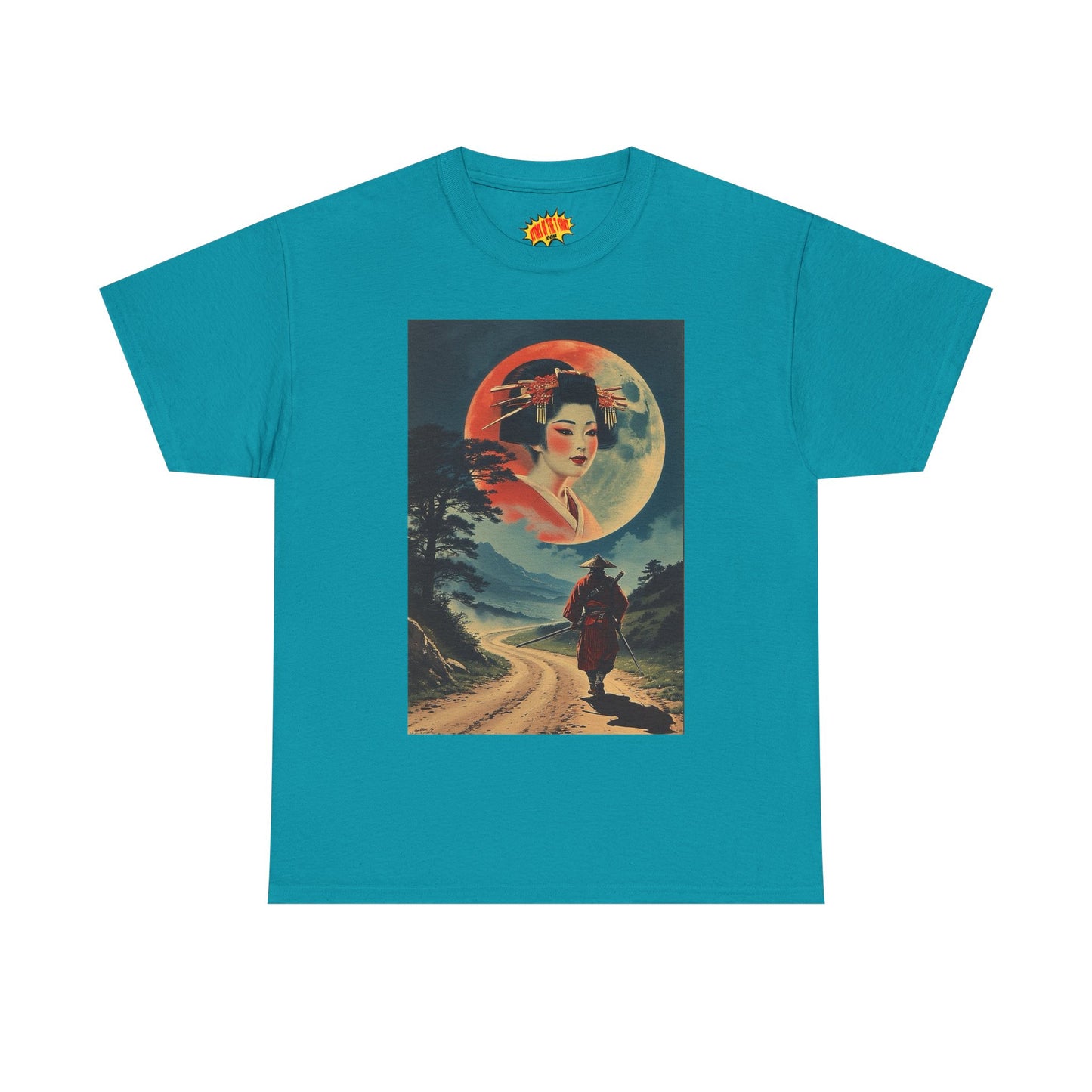Walking Samurai w/Full Moon Woman T-Shirt *Multiple Colors*