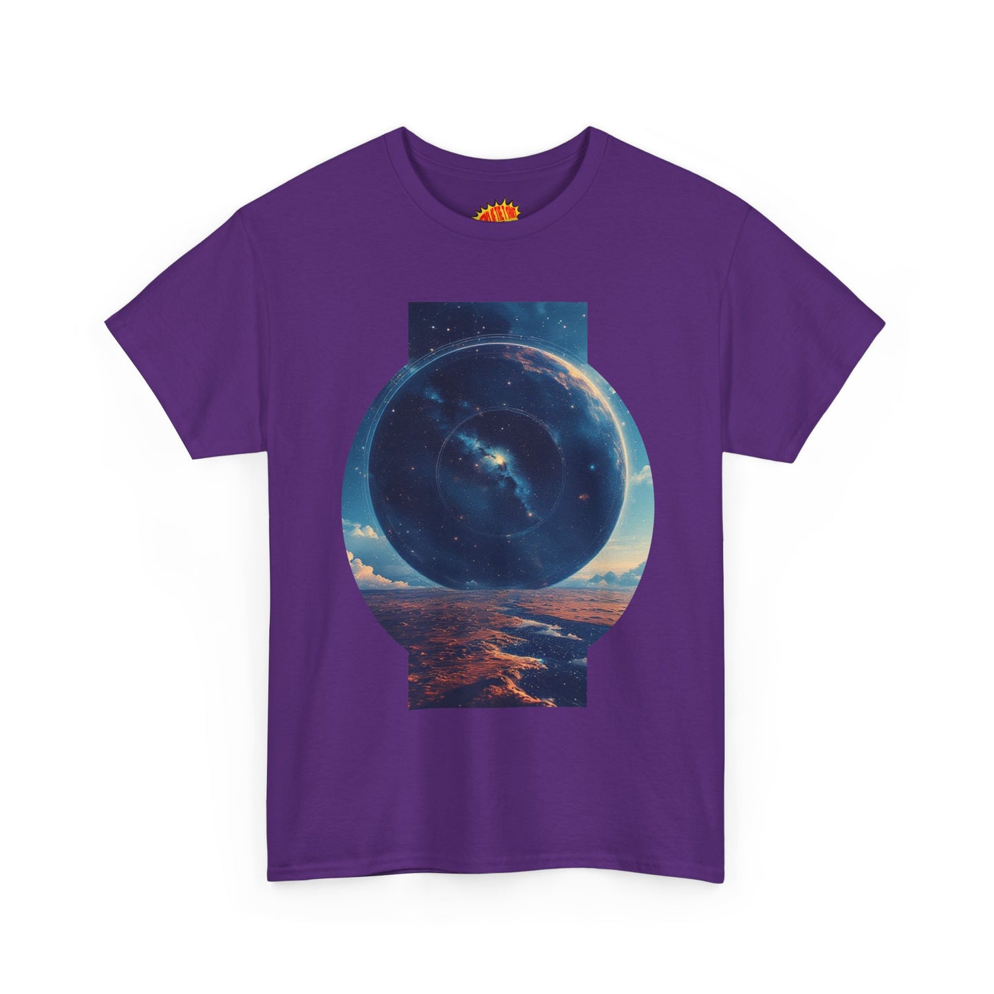 Round Galaxy Space Graphic Art Tee Shirt *Multiple Colors*