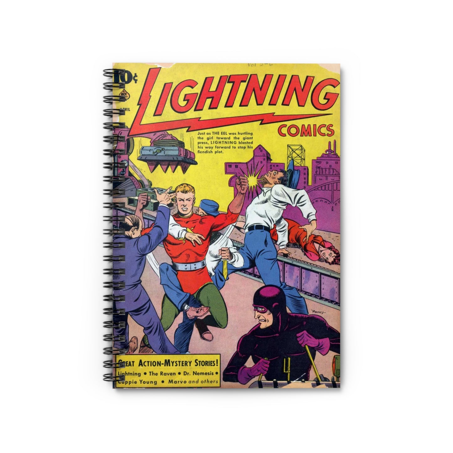 Lightning Comics April Spiral Notebook