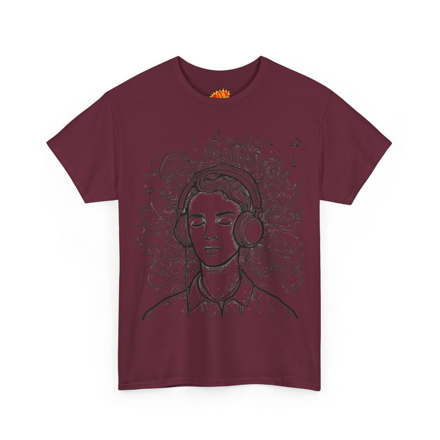Line Drawing Portrait Graphic Music Art Tee Shirt *Multiple Colors*