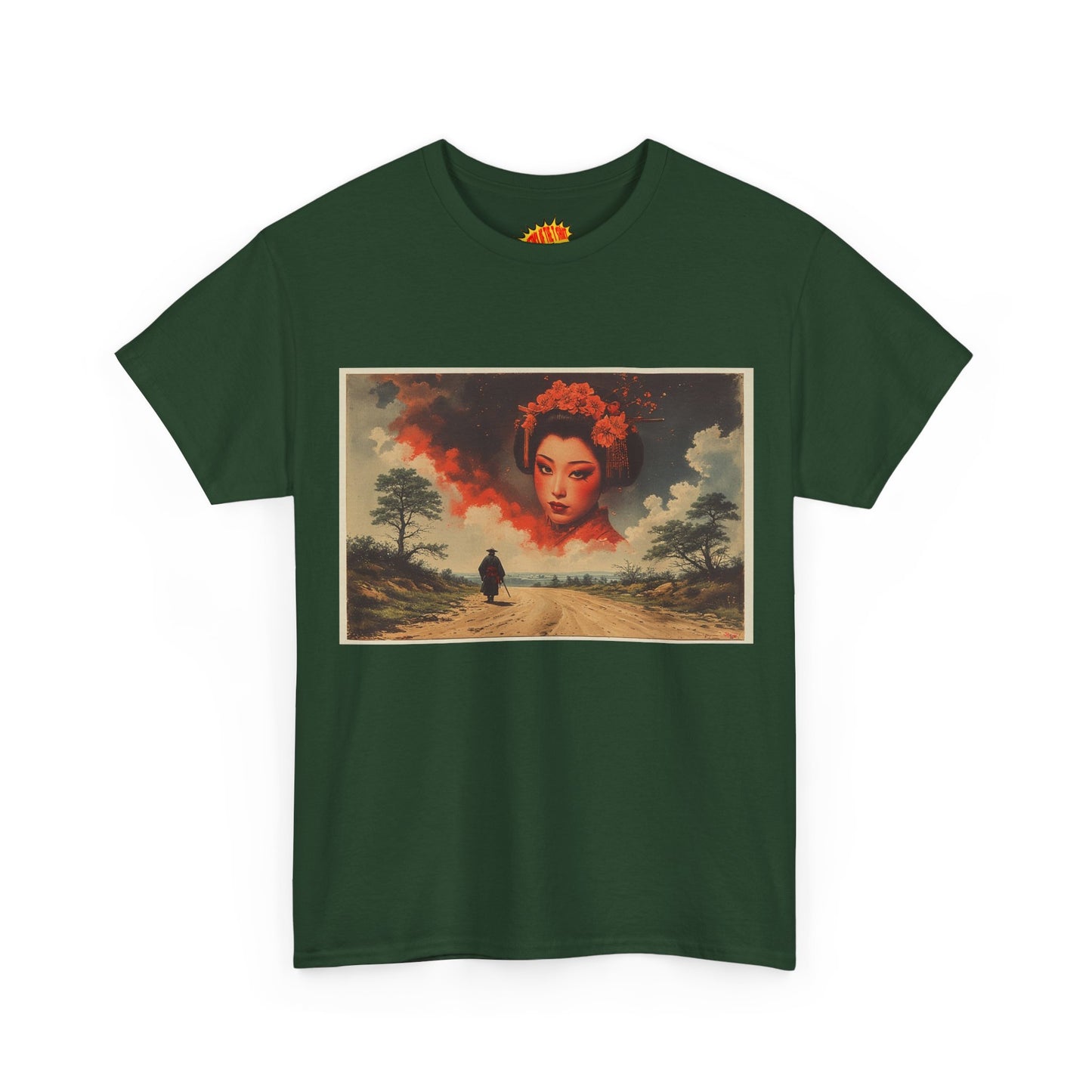 Samurai w/Cloud Geisha Woman T-Shirt *Multiple Colors*