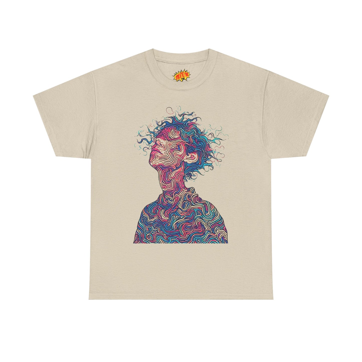 Line Drawing Multicolor Human Graphic Art Tee Shirt *Multiple Colors*