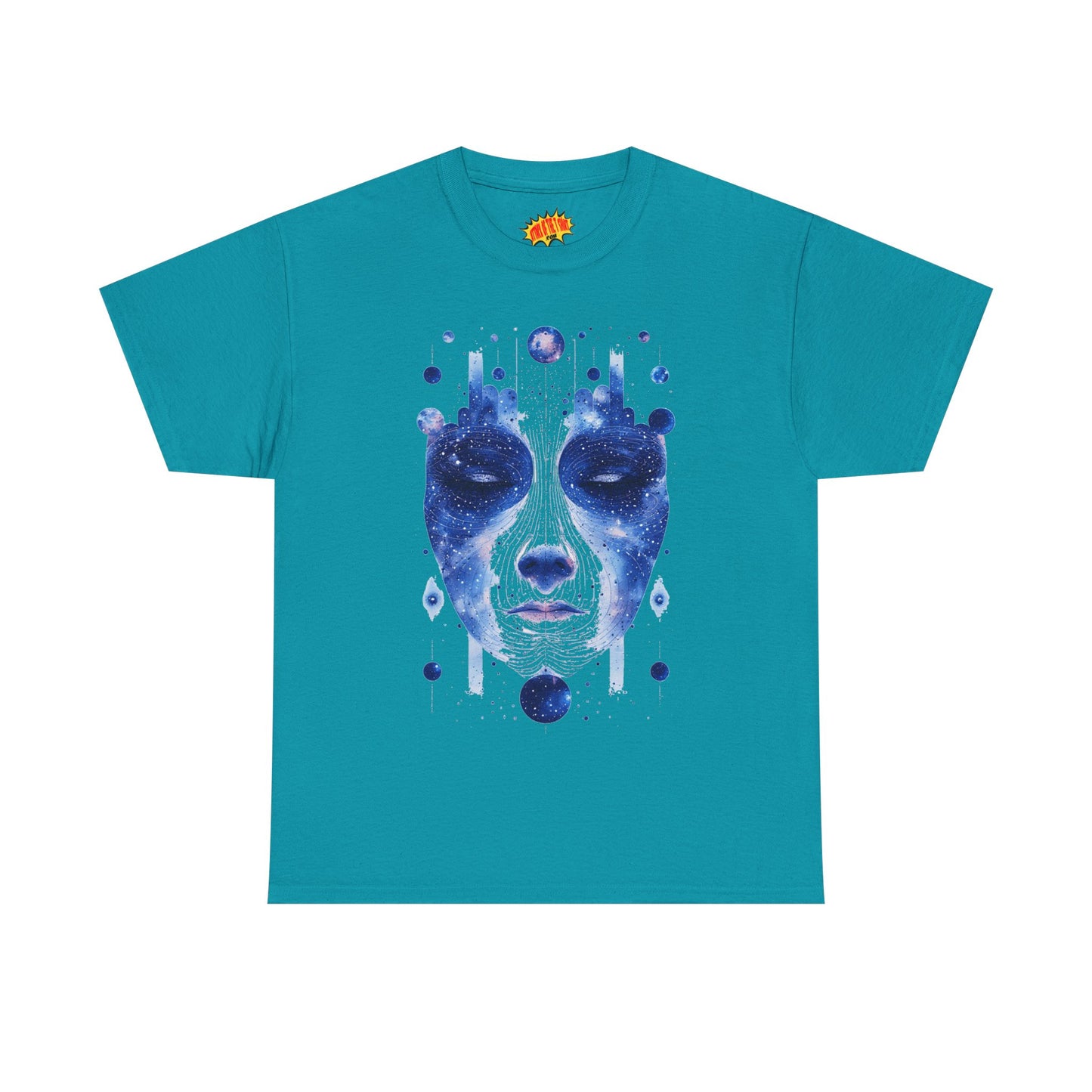 Cosmic Face Galaxy Graphic Space Art Tee Shirt *Multiple Colors*