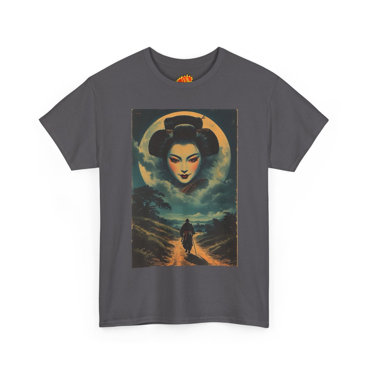 Walking Samurai w/Geisha Moon T-Shirt *Multiple Colors*