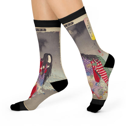 Kiyohime Changing Into a Serpent Cushioned Socks